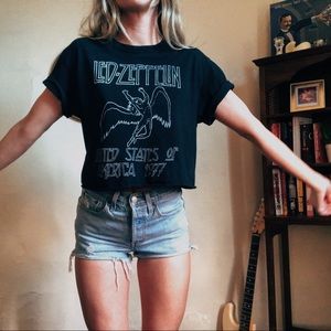 Led Zeppelin crop tee